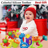 Rattles and Teether for Babies - Colorful Silicon Non-Toxic BPA Free for Babies, Toddlers, Infants & Children