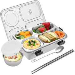 Lunch Box - Stainless Steel Lunch Box for Kids, Tiffin Box, Lunch Box with Spoon, Lunch Box, Lunch Box for Kids, Lunch Box for Office Women and Men (for Dry Foods Only)
