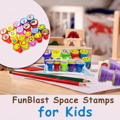 10 Emoji and 10 Motivation Stamper for Kids - Educational Toys Art and Craft School Supplies Set of 20 Learning Toys for Kids/Boys/Girls