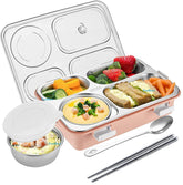 Lunch Box - Stainless Steel Lunch Box for Kids, Tiffin Box, Lunch Box with Spoon, Lunch Box, Lunch Box for Kids, Lunch Box for Office Women and Men (for Dry Foods Only)