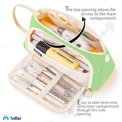 Multipurpose Stationery Organizer Bag with Handle for Kids & Adults(Sea Green)