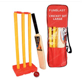 Cricket Kit for Kids - Cricket Set with 1 Cricket Bat, 1 Soft Ball and 3 Wickets for Kids, Boys, Cricket Combo Set for All Age Group Kids, Teens & Adults, Outdoor Sports Play Game