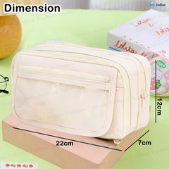 Multipurpose Zipper Stationary Organizer for Kids & Adults (OffWhite)