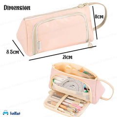 Multipurpose Stationery Organizer Bag with Handle for Kids & Adults(Pink)