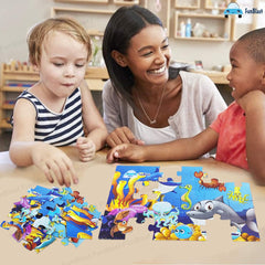 Aquatic Animal Jigsaw Puzzle for Kids Jigsaw Puzzle for Kids of Age 3-5 Years – 24 Pcs - Size 30X22 cm