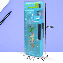 Magnetic Pencil Case with Sharpener Dinosaur Themed Luxury Pencil Box for Kids Stationary Organizer Pencil Box for Girls, Kids, Boys