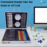 Cartoon Color Box with Multiple Coloring Kit, Twin Tip Color Markers, Colouring Pencils, Crayons, Coloring Book and Water Color Paint Brush