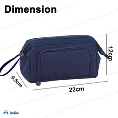 Multipurpose Zipper Pencil Pouch for Kids (Navy Blue)
