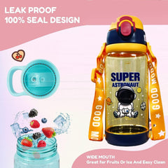 Cute Water Bottle with Sipper – Random Color – 600ML