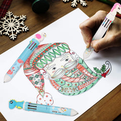 10 In 1 Pens For Kids Ball Pen Set For School & Office-Cartoon Pen For Office, School Stationery Items For Kids-Stationery Kit(Set Of 3)