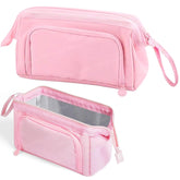 Multipurpose Zipper Pencil Pouch for Kids (Pink)
