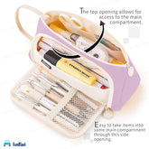 Multipurpose Stationery Organizer Bag with Handle for Kids & Adults(Purple)
