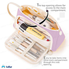 Multipurpose Stationery Organizer Bag with Handle for Kids & Adults(Purple)