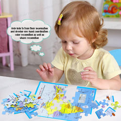 Map of India Jigsaw Puzzle for Kids Jigsaw Puzzle for Kids of Age 3-5 Years – 24 Pcs (Size 30X22 cm)