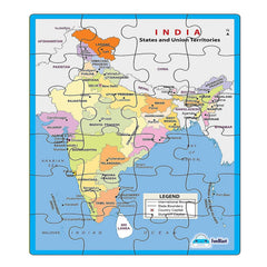 Map of India Jigsaw Puzzle for Kids Jigsaw Puzzle for Kids of Age 3-5 Years – 24 Pcs (Size 30X22 cm)