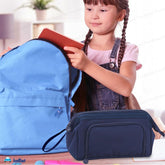 Multipurpose Zipper Pencil Pouch for Kids (Navy Blue)