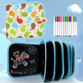 Erasable Doodle Slate Painting Kit for Kids Drawing Book with Wet Wipes & Colors for Kids, Colouring Doodle Slate for Kids (Color and Design May Vary)