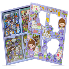 Pvc Cartoon Theme Kawaii Stickers -100 Sheets Cute Washi Stickers For Project, Japanese Style Girls Sticker Set, Stationery Item For Girls, Journals, Scrapbooking, Diy Arts And Crafts