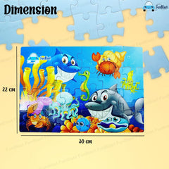 Aquatic Animal Jigsaw Puzzle for Kids Jigsaw Puzzle for Kids of Age 3-5 Years – 24 Pcs - Size 30X22 cm