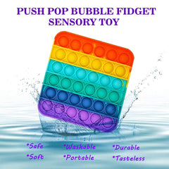 Pop It - Popit Game, Poppet for Kids, Pop It Toy, Pop It Toys for Kids, Pop It Fidget Toy, Pop It Big, Square & Round Pop it Fidget Toy, Pop It for Girls (Pack of 2 Pcs)