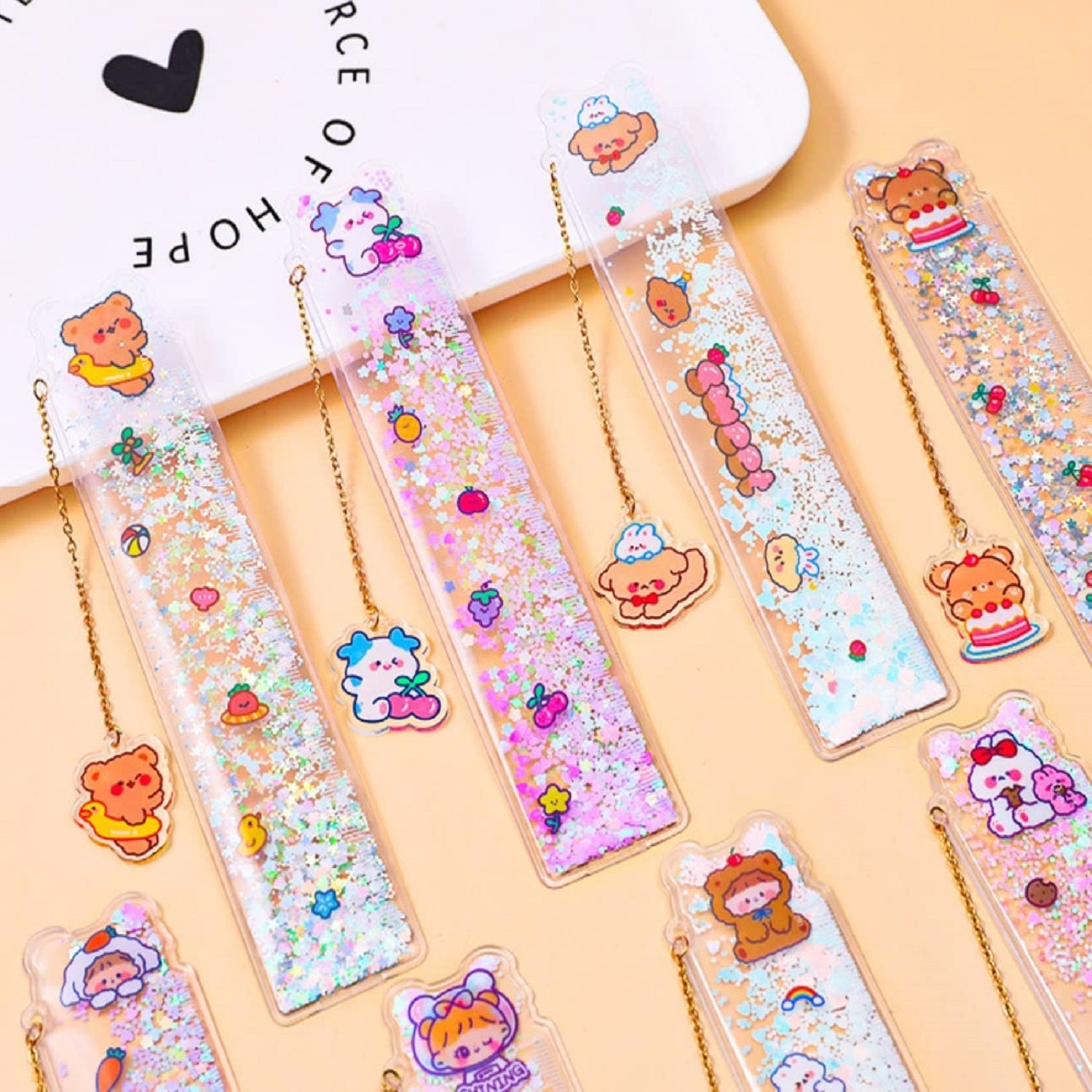Bookmarks Scale for Kids, Glitter Scale for School Stationery Items, Scale  Ruler Set, Bookmarks for Books, Best Birthday Return Gift Pack of 3 –
