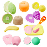 Realistic Fruit Cutting Toy for Kids Toy with Chopping Board & Knife - Girls Pretend Play Food Toy for Kids – (Random Color; 12 Pcs)