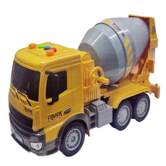 Pull Back Vehicles Construction Truck, Friction Power Toy Trucks for 3+ Years Old Boys and Girls, Light & Sound Toy for Kids