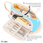 Multipurpose Stationery Organizer Bag with Handle for Kids & Adults(Light-blue)