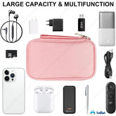 Travel Organizer Pouch with Mesh Pockets for Men and Women (Pink)
