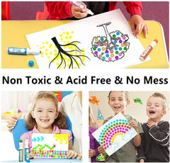 Washable Dot Markers for Kids – Dot Markers for Artist, Beginners, Professional, Washable Marker Pens for Kids Colouring, Colorful Markers for Drawing, Colouring, Sketching (Pack of 10)