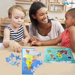3 in 1 Jigsaw Puzzle for Kids - Solar System, Map of India and World Map Jigsaw Puzzles, Learning and Educational Puzzles for Children – 72 Pcs Puzzles
