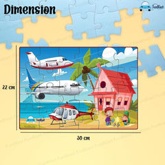 Air Transport Jigsaw Puzzle for Kids – 24 Pcs Jigsaw Puzzle for Kids, Boys, Girls