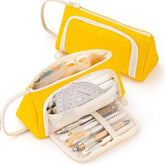 Multipurpose Stationery Organizer Bag with Handle for Kids & Adults (Yellow)