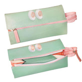 Multipurpose Zipper Pencil Pouch for Kids & College Students (Green)
