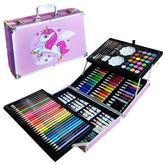 Artist Colour Set Unicorn Color Box With Multiple Coloring Kit, Professional Drawing Color Pencils, Water Colors, Oil Pastel, Sketches & Acrylic Paint Brush For Art Craft (Random Color Box)
