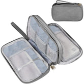 Travel Organizer Pouch with Mesh Pockets for Men and Women (Grey)