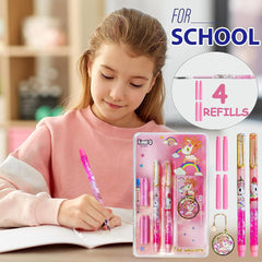 Fountain Pen for Students Unicorn Pen Set for School Stationery Gift for Kids, Birthday Return Gift, Pen for Office, School Stationery Items for Kids