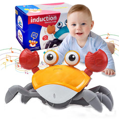 Crawling Crab Toy for Kids - Dancing Crawling Baby Toys, Electronic Walking Moving Toys for Babies Infant Toddlers Fun Play Interactive Early Learning Educational Toys (Random Color)