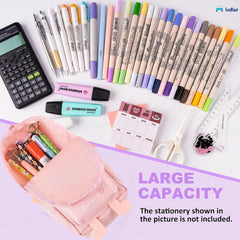 Hangable Canvas Pencil Pouch for Kids (Pink-Cat)