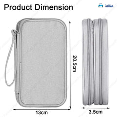 Travel Organizer Pouch with Mesh Pockets for Men and Women (Grey)
