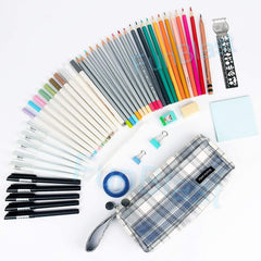 Travel Pouch Toiletry Shaving Cosmetic Makeup Kit Bag - Multi-Purpose Pouch for Stationary Items (Assorted Color)