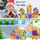 DIY House Building Blocks for Kids Puzzle Games for Kids DIY Toys for Children Educational and Learning Toy for Kids, Girls and Boys - 140+ Blocks