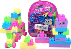 Building Blocks for Kids - 46 Pcs Including Wheels, Bag Packing, Best Gift Toy, (Set of 46 Pieces)