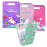 File Folder with Button Lock and Handle – Unicorn Theme Certificates Holder with 12 Pockets, Office Documents File, A4 Size Expandable Folders (Pack of 1; Random Color)