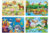 Kids Puzzles for Kids, Animal and Birds Jigsaw Puzzle for Kids of Age 3-5 Years, Set of 4-96 Pcs Puzzle (Size 30X22 CM)