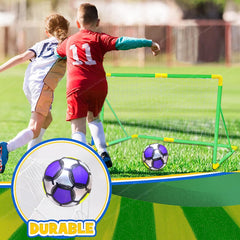 Football Goal Post Net with Ball-Football Set for Backyard Fun Summer Play - Indoor Outdoor Football Sport Games Mini Training Practice Set for 6+ Years Kids, Boys, Girls