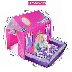2 in1 Ball Pool Play Tent House - Sweet Villa Ball Pool Play Tent House, Pop Up Play Ball Pool Tent House for Kids