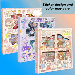 Pvc Cute Girl Theme Kawaii Stickers – 100 Sheets Cute Washi Stickers For Project, Japanese Style Girls Sticker Set, Stationery Item – (Assorted Design)