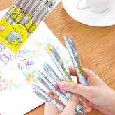 Ball Pens for Writing - Cartoon Design Lightweight Ball Pen with Comfortable Grip for Extra Smooth Writing, Stationery for School & Office, Birthday Return Gift (6 Pcs) - Assorted Color