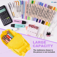 Hangable Canvas Pencil Pouch for Kids (Yellow-Duck)